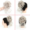 Picture of KETHBE Messy Bun Hair Piece Tousled Updo Hair Buns Extension Elastic Hair Band Hair Pieces Curly Hair Bun Scrunchie For Women (Flaxen Gray)