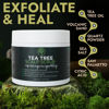 Picture of Tea Tree Scalp Scrub | Antifungal Itchy Scalp Treatment with Tea Tree Oil, Quartz Powder & Sea Salt | Gently Exfoliates, Relieves Dryness, Fights Dandruff, Promotes Healthy Hair Growth & Scalp Relief