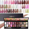 Picture of ABAC Solid Gel Polish Set 24 color,Hema-free Neutral Brown Gel Polish Kit,All Season Skin Tone Gel Polish Kit With Double-Ended Nail Art Brush Soak Off LED Gel Nail Kit Manicure DIY Home