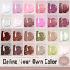Picture of ABAC Solid Gel Polish Set 24 color,Hema-free Neutral Brown Gel Polish Kit,All Season Skin Tone Gel Polish Kit With Double-Ended Nail Art Brush Soak Off LED Gel Nail Kit Manicure DIY Home