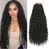Picture of Yewell 9 Packs Goddess Box Braids Crochet Hair Boho Crochet Box Braids With Curly Ends Crochet Hair For Black Women, 24 Inch Pre Looped Bohemian Crochet Box Braids Hair (24Inch 9 Packs,1B#)