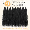 Picture of Yewell 9 Packs Goddess Box Braids Crochet Hair Boho Crochet Box Braids With Curly Ends Crochet Hair For Black Women, 24 Inch Pre Looped Bohemian Crochet Box Braids Hair (24Inch 9 Packs,1B#)