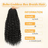 Picture of Yewell 9 Packs Goddess Box Braids Crochet Hair Boho Crochet Box Braids With Curly Ends Crochet Hair For Black Women, 24 Inch Pre Looped Bohemian Crochet Box Braids Hair (24Inch 9 Packs,1B#)