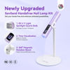 Picture of SAVILAND Handheld U V Light for Gel Nails: Magnetic Stand & 10S Flash Cure Mini Nail Light 2-Timer Modes Portable LED Nail Lamp Nail Dryer Cordless Gel X Lamp LCD Screen Home DIY Manicure Purple