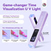 Picture of SAVILAND Handheld U V Light for Gel Nails: Magnetic Stand & 10S Flash Cure Mini Nail Light 2-Timer Modes Portable LED Nail Lamp Nail Dryer Cordless Gel X Lamp LCD Screen Home DIY Manicure Purple
