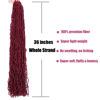 Picture of 36 Inch 1 Packs Soft Locs BUG Red Color Burgundy Crochet Hair Pre Extended Long New Faux Locs Pre-looped Super Lightweight Synthetic Hair Braids For Black Women (36inch, 1pack, BUG)