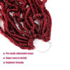Picture of 36 Inch 1 Packs Soft Locs BUG Red Color Burgundy Crochet Hair Pre Extended Long New Faux Locs Pre-looped Super Lightweight Synthetic Hair Braids For Black Women (36inch, 1pack, BUG)