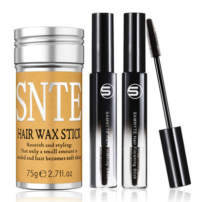 Picture of Samnyte Hair Wax Stick for Flyaways, Fly Away Hair Tamer Stick for Baby Hair, Hair Finishing Stick Works in 3 Seconds, Hair Wax Stick for Long-Lasting Fixed Hair Styling, Wax Stick for Hair