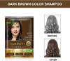 Picture of Herbishh Natural Hair Color Shampoo for Gray Hair - Argan Hair Mask, Travel Size, Long-Lasting Color, Ammonia-Free, 10 Pack + 1 Pack (Dark Brown)