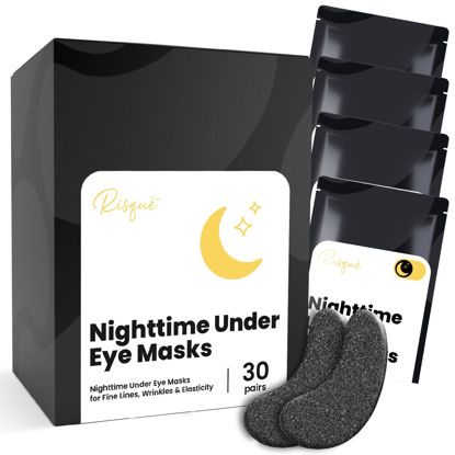 Picture of Risqué Nighttime Under Eye Patches for Puffy Eyes and Dark Circles | Infused Gel Mask Patches for Dark Circle Undereye Support of Bags & Puffiness | Ideal for Bridesmaid Gifts & Bachelorette Party
