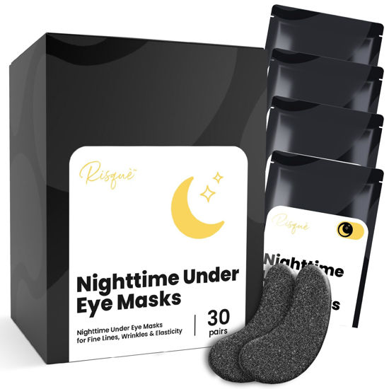 Picture of Risqué Nighttime Under Eye Patches for Puffy Eyes and Dark Circles | Infused Gel Mask Patches for Dark Circle Undereye Support of Bags & Puffiness | Ideal for Bridesmaid Gifts & Bachelorette Party