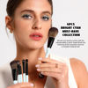 Picture of Jessup Makeup Brush Set 6pcs Double Sided Makeup Brushes Foundation Contour Blush Highlight Blending Eyebrow Brush Eyeshadow Brush, Vegan Fiber Make up Brush Bright Cyan T501