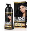 Picture of COSMTEK Black Dye Shampoo for Permanent Hair Color - Men&Women, Gray Coverage, Beard & Treated Hair, 3-In-1, 30 Days/500ml/Ammonia-Free/Natural Herbal