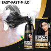 Picture of COSMTEK Black Dye Shampoo for Permanent Hair Color - Men&Women, Gray Coverage, Beard & Treated Hair, 3-In-1, 30 Days/500ml/Ammonia-Free/Natural Herbal