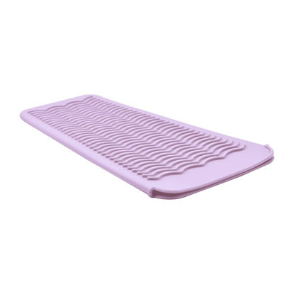 Picture of EIOKIT Silicone Heat Resistant Travel Mat for Hair Iron (1 Pack, Pink Mauve, 11 x 5.3 inches)