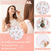 Picture of UIXIZQ Waterproof Mini Floral Makeup Bag Pouch for Purse,Nylon Flower Cosmetic Travel Bag Small Preppy Toiletry Organizers Bag for Women Girl,Cute Zipper Pouch Coin Purse for Work(Mini White-Flowers)