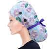 Picture of ABAMERICA Ponytail Scrub Caps for Women Surgical Caps Nurse Hat with Functional Ponytail Holder for Long Hair, Satin-Lined