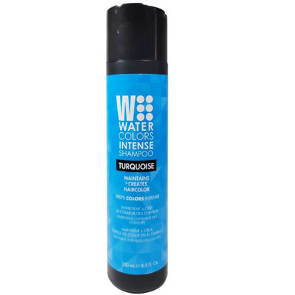 Picture of Watercolors INTENSE Semi Permanet Color Depositing Shampoo. Sulfate & Paraben Free to Maintain & Enhance Hair Color 8 fl oz - TURQUOISE