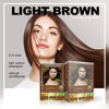 Picture of Herbishh Hair Color Shampoo for Gray Hair-Natural Hair Dye Shampoo with Argan Hair Mask-Travel size-Colors Hair in Minutes-Long lasting colour-10pack+1pack-Ammonia-Free (Light Brown)