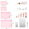 Picture of EASYFUN Mesh Pouch, Make up Bag with Zipper Cosmetic Organizer Pouch for Daily or Travel to Keep Small Items, 4 PCS Pink