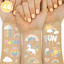 Picture of xo, Fetti Rainbow Temporary Tattoos - 46 Glitter Styles | Unicorn Birthday Party Supplies, Oh Happy Day Baby Shower, Magical Party Favors
