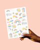 Picture of xo, Fetti Rainbow Temporary Tattoos - 46 Glitter Styles | Unicorn Birthday Party Supplies, Oh Happy Day Baby Shower, Magical Party Favors