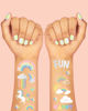Picture of xo, Fetti Rainbow Temporary Tattoos - 46 Glitter Styles | Unicorn Birthday Party Supplies, Oh Happy Day Baby Shower, Magical Party Favors