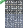 Picture of Fcozpjk 5D Embossed Spring Flower Nail Stickers, 4 Sheets Holographic Shiny Butterfly Nail Stickers, Cherry Blossom Nail Decals, Self-Adhesive Pegatinas para Uñas, Summer Floral Manicure Design