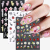 Picture of Fcozpjk Ladybugs Nail Stickers Bees Ants Snails Daisy 5D Embossed Flowers Nail Stickers Cute Cartoon Insects Animals Nail Decals Ladybird Stickers for Nail Art Butterfly Nail Charms Nail Decoration