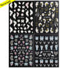 Picture of Fcozpjk Acrylic Flowers for Nails 4 Sheets 5D Embossed Floral Nail Decals Colorful Flowers Nail Stickers, Gold Strip Lines Swirls French Tip Nail Stickers, Daisy Butterfly Stickers Pegatinas Uñas