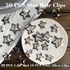 Picture of 30 PCS Star Hair Clips,20PCS 1.22"Star Hair Clip and 10 PCS 1.65"Star Hair Clips Snap Star Hair Accessories Non Slip Star Clips for Girls Women Y2K Accessories Silver Metal Hair Clips