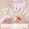 Picture of SAVILAND 33PCS Gel Nail Polish Set Classic Glitter White Soak-off U V Gel Polish with Base & Glossy Matte Top Gel French Manicure Nail Art Starter Set for Salon Home & Gifts