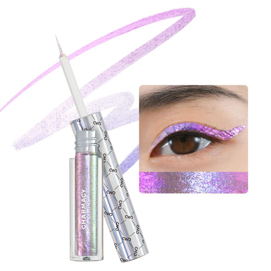 Picture of CHARMACY Chameleon Liquid Eyeliner, Liquid Glitter Eyeliner, Highly Pigmented, Metallic MultiColor Shifting waterproof Eyeliner, Ultra-Fine Tip, Longwearing, Smudge-proof (#308)