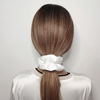 Picture of 6 Pcs Satin Silk Scrunchies - Soft Hair Ties, Fashion Hair Bands, Bows, Elastic Bracelets, Ponytail Holders Hair Accessories for Women and Girls (4.5 Inch, Pure White)