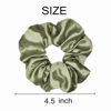 Picture of 6 Pcs Satin Silk Hair Scrunchies Soft Hair Ties Fashion Hair Bands Hair Bow Ropes Hair Elastic Bracelet Ponytail Holders Hair Accessories for Women and Girls (4.5 Inch, Light Gray Green)
