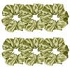 Picture of 6 Pcs Satin Silk Hair Scrunchies Soft Hair Ties Fashion Hair Bands Hair Bow Ropes Hair Elastic Bracelet Ponytail Holders Hair Accessories for Women and Girls (4.5 Inch, Olive Green)