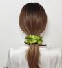 Picture of 6 Pcs Satin Silk Hair Scrunchies Soft Hair Ties Fashion Hair Bands Hair Bow Ropes Hair Elastic Bracelet Ponytail Holders Hair Accessories for Women and Girls (4.5 Inch, Olive Green)