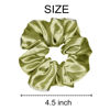 Picture of 6 Pcs Satin Silk Hair Scrunchies Soft Hair Ties Fashion Hair Bands Hair Bow Ropes Hair Elastic Bracelet Ponytail Holders Hair Accessories for Women and Girls (4.5 Inch, Olive Green)
