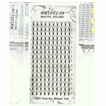 Picture of HBZGTLAD Premade Russian Volume Fans 16 lines 3/4/5/6/10/20D Mink Eyelashes D/DD curl Short Stem Lash Eyelash Extensions Supplies (0.07mm-D-10D, 11mm)