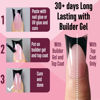 Picture of NOVO OVO Black French Tip Duck Feet Nail Tips Full Cover for Press on Acrylic with Moon Curve, Thick Medim Long Pre-Etched Matter Flare Wide Soft Gel Fake False Nail Extension x 15 Sizes 150 pcs