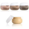 Picture of TSA Approved Travel Size Containers for Toiletries, Gemice Silicone Jars, Leak-proof Travel Accessories with Lid for Cosmetic Makeup Face Body Hand Cream (4 Pieces) (Apricot)