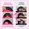 Picture of RUI MEI SI Wear and Go Glueless Wigs Human Hair Pre Plucked Pre Cut for Beginners Deep Wave Lace Front Wigs Human Hair 4x4 HD Lace Closure Deep Curly Wigs Human Hair for Women 20 Inch