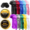 Picture of Silky Durags for Men Wave Pomade Strong Hold Easy Wash 360 Wave Training Hair Cream, Wave Butter Waves Grease for Men Promotes Layered Waves Silky Satin Durag Extra Long Tails Wave Brush Wave Cap Set