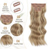 Picture of Vigorous Clip in Hair Extensions 4PCS Blonde mix Bleach Blonde Long Wavy Hairpieces 20Inch Hair Extensions Clip Ins Soft Synthetic Hairpieces for Women