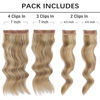 Picture of Vigorous Clip in Hair Extensions 4PCS Blonde mix Bleach Blonde Long Wavy Hairpieces 20Inch Hair Extensions Clip Ins Soft Synthetic Hairpieces for Women