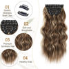 Picture of Vigorous Clip in Hair Extensions 20Inch Hair Extensions Clip Ins 6Pcs Natural Soft Synthetic Hairpieces for Women(Honey Blonde Mixed Chocolate Brown)