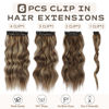 Picture of Vigorous Clip in Hair Extensions 20Inch Hair Extensions Clip Ins 6Pcs Natural Soft Synthetic Hairpieces for Women(Honey Blonde Mixed Chocolate Brown)