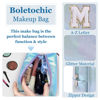 Picture of Personalized Initial Makeup Bag, Letter Zipper Cosmetic Bag for Womens, Preppy Makeup Bags, Glitter Waterproof Cute Makeup Pouch, Travel Makeup Bags for Mother's Day Birthday Gifts（Letter M)