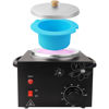 Picture of Portable Wax Warmer Machine for Painless Hair Removal, Women Men Professional Wax Heater with Adjustable Temperature Set, 20pcs Wax Sticks, 1pcs Silicone Bowl (Black- Single Pot)