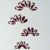 Picture of Dark Red Press on Nails Almond Fake Nails with Curve Design White Glue on Nails Artificial Acrylic Full Cover Glossy Stick on Nails Medium False Nails for Women Manicure 24Pcs